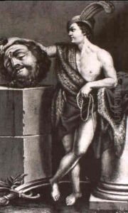 David Mit Dem Haupt Des Goliath by Johann Michael Waginger