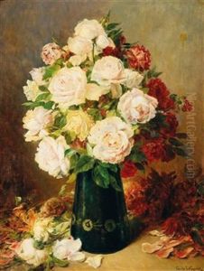 Roses In A Vase by Ferdinand Wagner the Younger