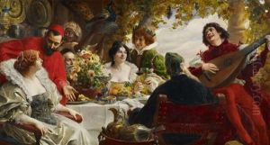 Florentiner Gesellschaft Im Renaissancekostum