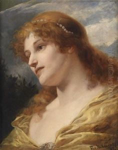 Frauenbildnis Mit Roten Haaren by Ferdinand Wagner the Younger