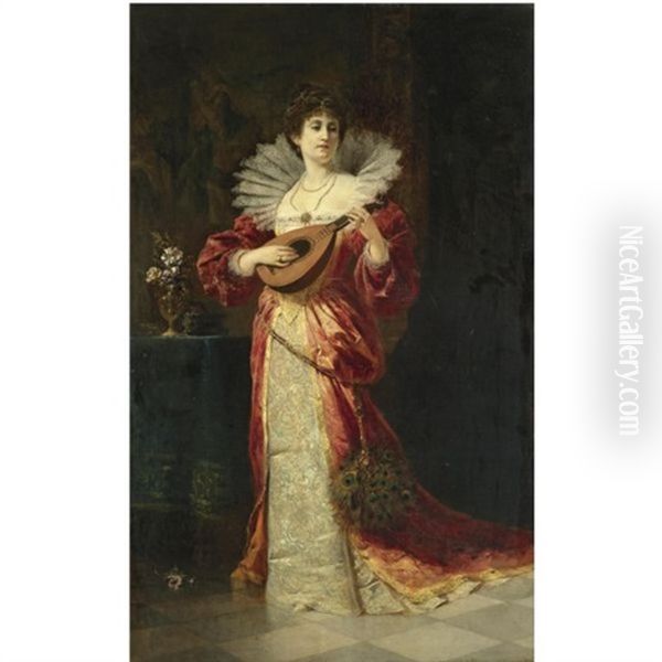 Dame Mit Laute - Lady With Lute - view 1