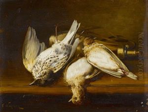 Nature Morte Aux Oiseaux (pair) by Ferdinand Wagner the Younger