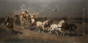 A Gypsy Wedding Party by Alexander von Wagner