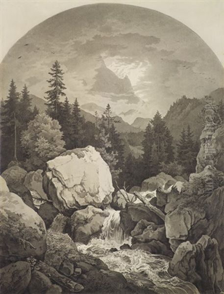 Hochgebirgslandschaft Mit Wildbach - view 1