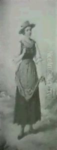 Junge Frau In Tracht by Carl Wagner