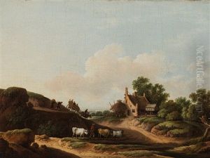 Bucolic Landscape by Dorothea Maria Wagner