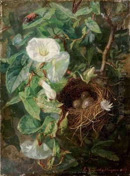 Nid D'oiseau Dans Des Liserons - view 1