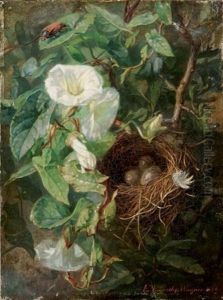 Nid D'oiseau Dans Des Liserons by Elise (Puyroche) Wagner