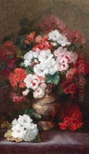Blumen In Einer Prunkvase by Elise (Puyroche) Wagner