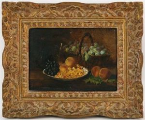 Nature Morte Au Panier De Raisins by Elise (Puyroche) Wagner