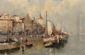 Netherlands Fishing Harbor View Netherlands Fishing Harbor View