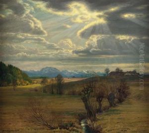 Blick Von Vocklabruck Auf Den Traunstein by Hans Wagner