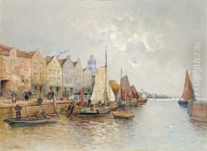 Dutch Port City by Hans Johann Wagner
