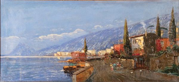 Expansive Italian Seaside Village Landscape - view 1