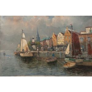 Harbor Scene by Jacob Wagner