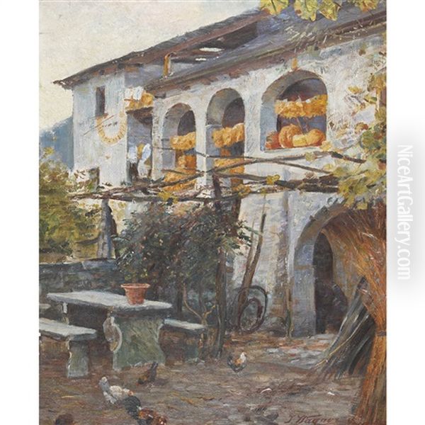 Tessiner Hofpartie Mit Huhnern - view 1