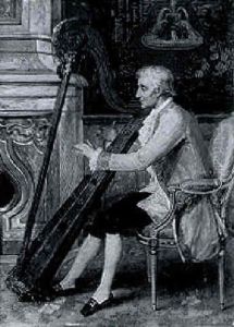 The Harpist by Julius Wagner