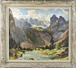 Bachlauf Im Gebirge by Karl Wagner