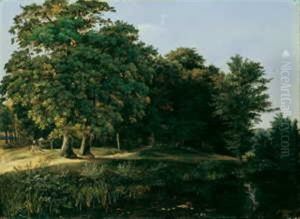 Am Alten Sandhof - Weg Nach Niederrad. Landschaft Aus Der Umgebung Von Frankfurt/main by Ludwig Christian Wagner
