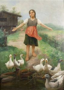 Junge Gansemagd by Paul Hermann Wagner