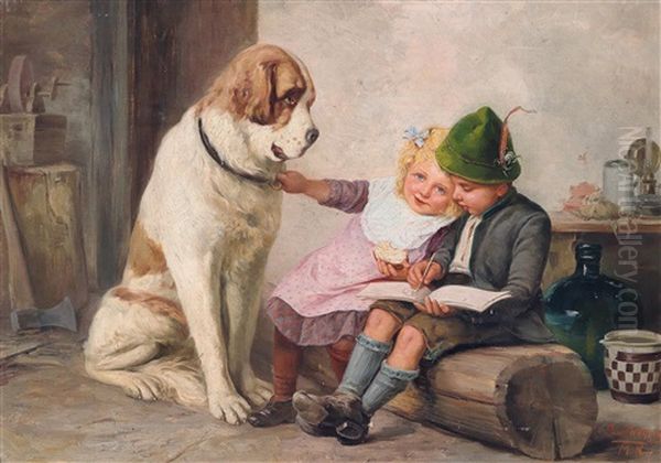 Die Zeichenstunde (die Geschwister Willi Und Maria Strauss) - view 1
