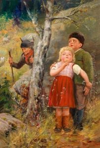 Hansel Und Gretel Im Wald by Paul Hermann Wagner