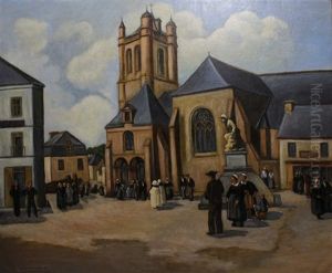 Place De L'eglise, Rostrenen by Pierre Wagner