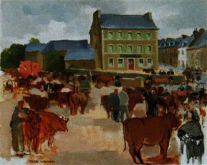 Marche Aux Bestiaux En Bretagne by Pierre Wagner