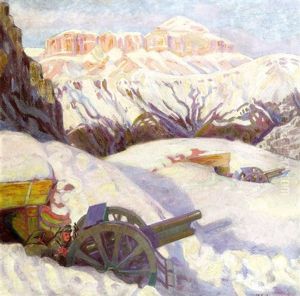 Artillerie In Den Dolomiten by Richard Carl Wagner