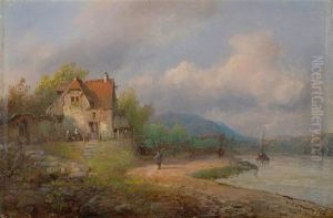 Haus Am Flussufer by Wilhelm Georg Wagner