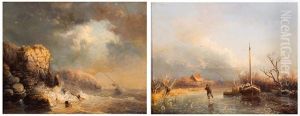 De Eenzame Schaatser, Schipbreuk Bij Rotskust (2 Works)