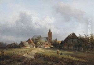A Village With Children Gathering Firewood