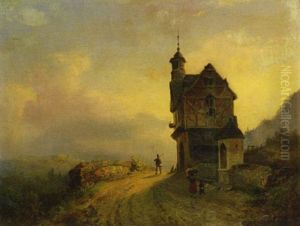 Duits Landschap by Wilhelm Georg Wagner