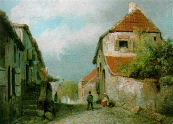 Figures In A Village - view 1