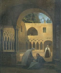 Kreutzgang Im Kloster St. Francesco Bei Amalfi by Otto Wagner
