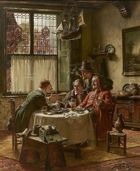 Gentlemen In A Dutch Parlour - view 1