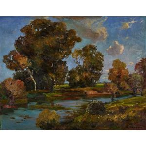 Flusslandschaft by Karl Wagner