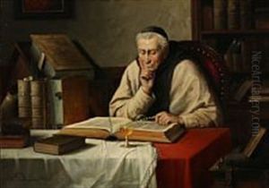 A Cleric Reading by Josef Wagner-Hohenberg