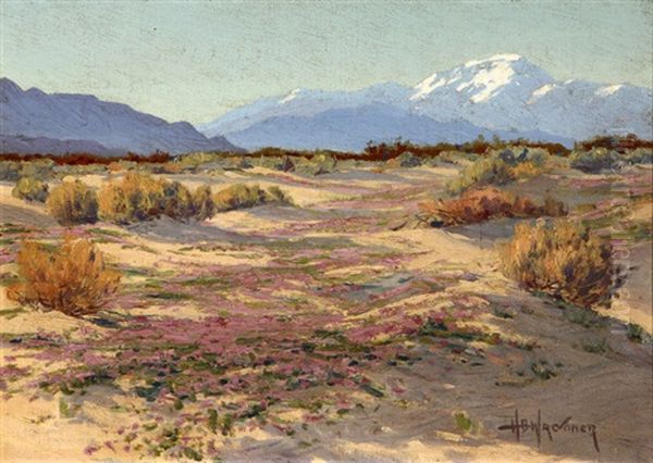 Desert Landscape With Snow-capped Mt. San Jacinto Peak In The Distance - view 1
