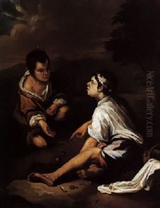 Due Pitocchi Che Giocano A Dadi
