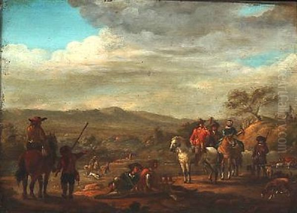 Hunting Party At A Rest - view 1