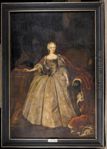 Portrait Of Duchess Louise Of Saxe-hildburghausen, Daughter Of King Christian Vi Of Denmark - view 1