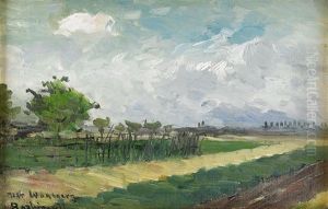 Sommarlandskap, Barbizon by Alfred Wahlberg