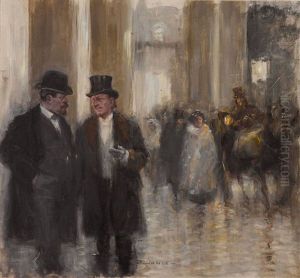 Vor Der Oper by Friedrich Wahle