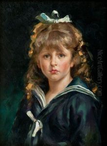 Girl In A Sailor Dress by Dora Wahlroos