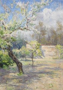 Blommande Frukttrad - Frankrike by Charlotte Constance Wahlstroem