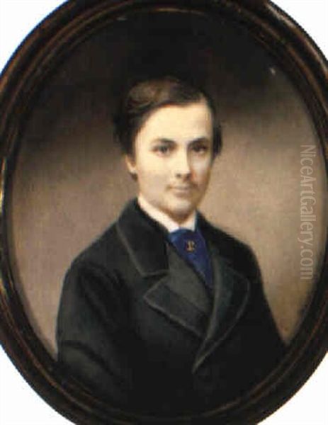 Junger Mann Mit Blauem Jabot - view 1