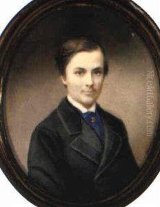 Junger Mann Mit Blauem Jabot
