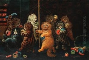 The Maypole by Louis Wain