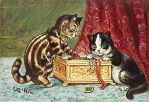 Treasure Kittens by Louis Wain